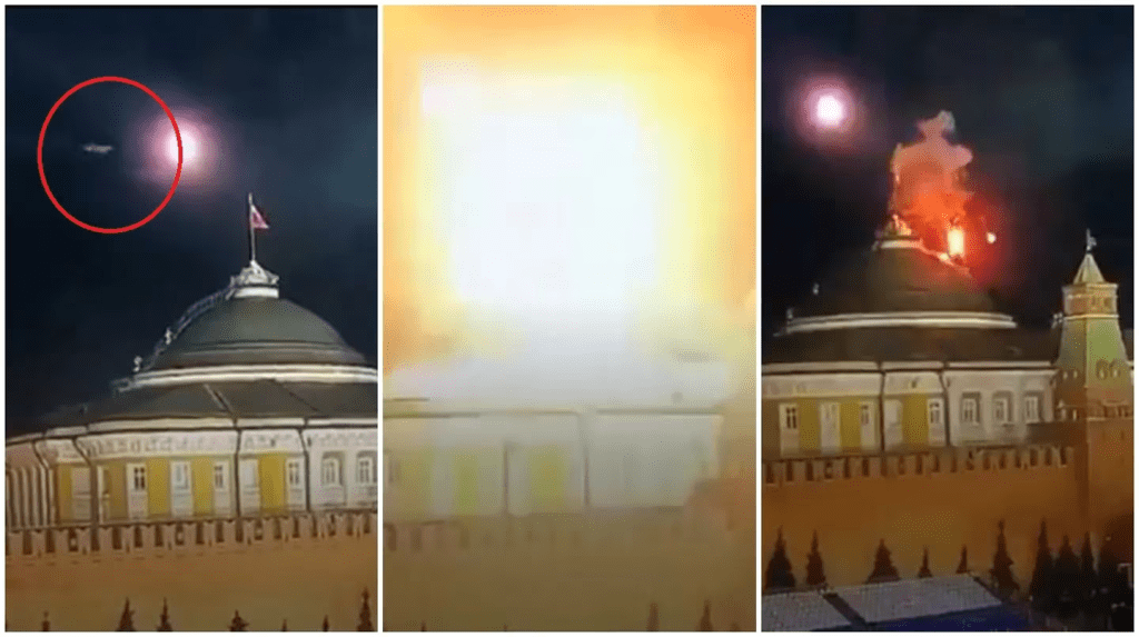 Rusia acusó a Ucrania de intentar asesinar a Putin con un ataque de drones sobre el&nbsp;Kremlin