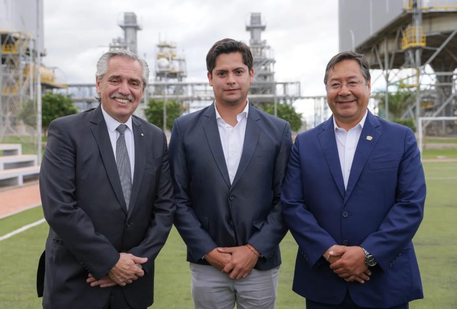 Fernández, Arce y Hernández Berni inauguraron una interconexión eléctrica en&nbsp;Bolivia