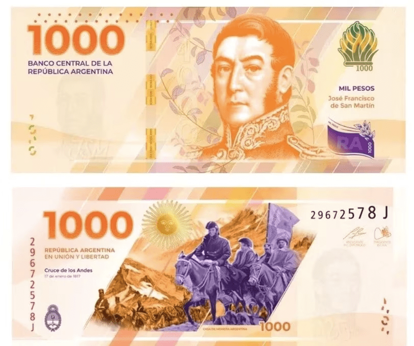 El Gobierno prepara el nuevo billete de $1.000 con la imagen de San Martín: ¿Cómo&nbsp;es?
