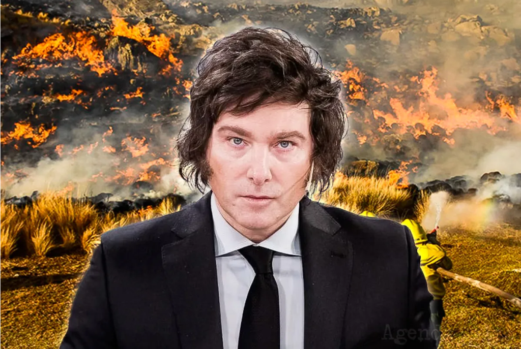 En medio de los incendios, Milei y su gabinete viajan a&nbsp;Córdoba