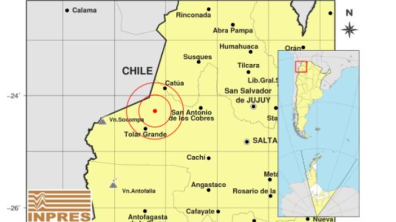 Sismo de magnitud 4,1 sacudió el oeste de Salta